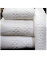 Viceroy Bath Mat; 9.5#/dz; White;  Checkered Dobby Border