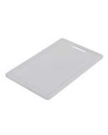 Cutting Board, Dishwasher Safe, Reversible, 10 inch x 15.5 inch High Density Polyethylene Chopping Board for Kitchen Meal Prep, with easy to grip handle, White