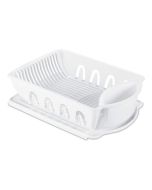 Sink Set: 2 pc. Large Ultra Dish Drain w/Mat; White