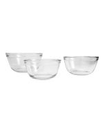 Glass: 3 pc.  Mixing Bowls Anchor Hocking