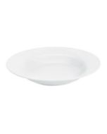 Soup Bowl 9" Porcelain Traditional Rim White