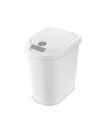 Wastebasket: 7.3 Gal. w/Lid; White