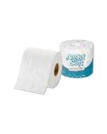 Bath Tissue: Angel Soft 40 rolls/case; 450 sheets/roll; 2 Ply White; wrapped