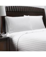 Faux Duvet: Striped 108 x 94 KING White Tone on Tone;