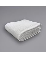 Blanket: 100% Cotton Waffle QUEEN 90 X 90 White