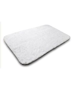 Oxford Bath Rug 22 x 34 100% Cotton Tufted w/ Latex Backing; White