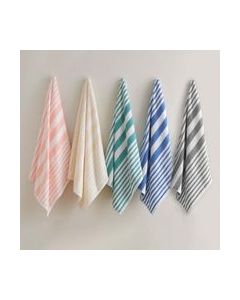Martex Pool Gray/White 30x70 15 lb/dz Tropical Stripe Pearl Gray  7133673