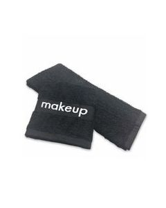 "Makeup" Washcloth; Black w/ Staybright;  13 x 13 1.5#/dz.; 7133541 Bleach & Peroxide Resistant