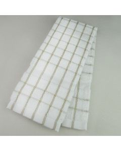 Premium Kitchen Towel Tan/White 15 x 25  3.3#;