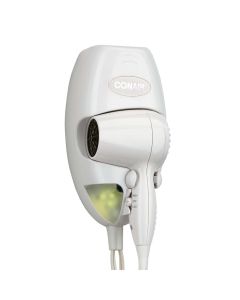 Wall Mount Hair Dryer (White) 1600 Watt w/ Night Light