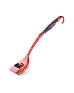 Long Handle Grill Brush Red W/ Scraper