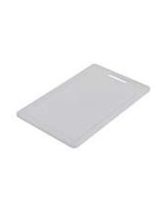 Cutting Board, Dishwasher Safe, Reversible, 10 inch x 15.5 inch High Density Polyethylene Chopping Board for Kitchen Meal Prep, with easy to grip handle, White