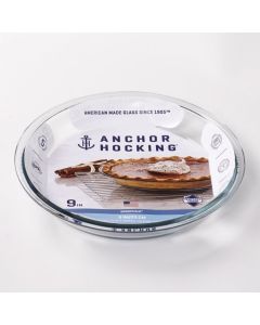 Glass Pie Plate: 9" round Anchor Hocking