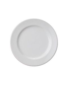 Dinner Plate 10.5" Porcelain Traditional Rim White