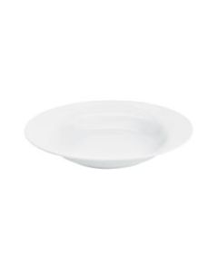 Soup Bowl 9" Porcelain Traditional Rim White