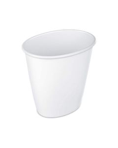 Wastebasket: 1.5 Gallon Oval; White (for bath)