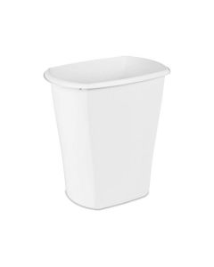 Wastebasket: 9 gal.; White (for Kitchen)