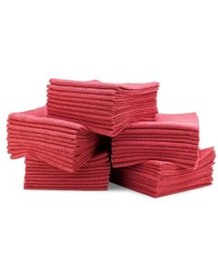 Microfiber Cloth - Red 16 x 16; Pack of 50ea.