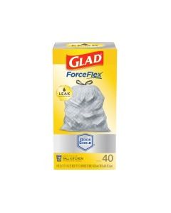 Can Liners; Glad 13 Gal Tall Kitchen Drawstring Bags; 40Bags/Box, 6 Boxes/Carton