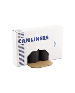Can Liner: 56 Gallon Black; 43x47 1.3mil 100cs