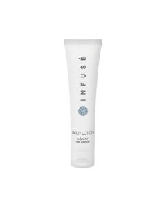Infuse' - Lotion infused with refreshing White Tea Coconut for spa-inspired cleanse. Eco-friendly 1 fl. Oz.  flip-cap tubes per case, ideal for hotels, resorts, and vacation rentals. Case of 200
