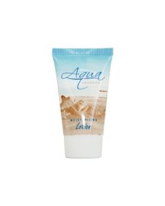 Aqua Organics Lotion, green tea scented for a refreshing cleanse. Enriched with aloe, honey & olive oil. Paraben / Gluten-free. 1 fl. oz. tubes in case, ideal for eco-friendly hospitality. Case of 300