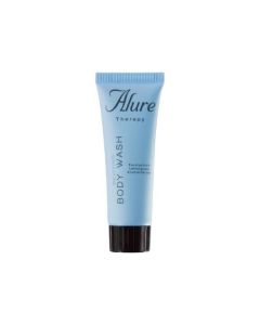Alure Therapy - Body Wash with Eucalyptus & Lemongrass. Paraben-free, gently cleanses skin. 1 fl. oz. tubes, Perfect for Hotels & Vacation rentals. Made in USA. Case of 300