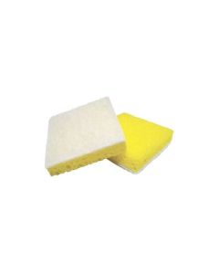 Sponge: Yellow w/Scrubber PY-Halves; 40/CS