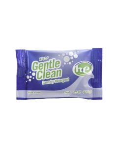 Gentle Clean HE Laundry Packets - High-efficiency, pre-measured 1.5 oz. packets for washers. Tough on stains, gentle on fabrics. Clean fresh scent, ideal for hotels & extended stays. Case of 150