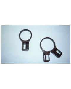 Anti-Theft Plastic Snap on Security Ring, brown, ensures smooth, silent glide and hanger retention for guest rooms and coat closets. Ideal for bulk hotel supplies. Case of 72.