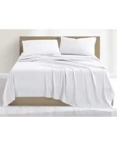 T-200 King XXL Flat 121 x 125  White w/Green Hem thread; Finished size: 118 x 120