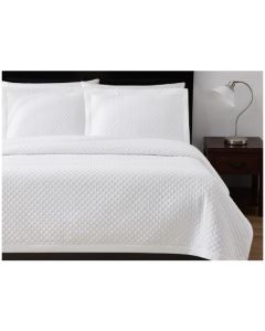 Pillow SHAM: Radiance Diamond Quilted Std/Queen 24 x 32; WHITE