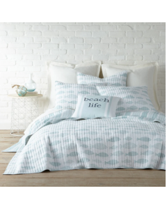 Quilt Set: Aqua Breeze -KING ,w/2 King Shams