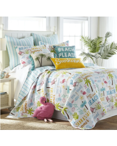 Quilt Set: Beach Days -TWIN, w/1 Standard Sham