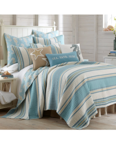 Quilt Set: Blue Maui -FULL/QUEEN ,w/2 Standard Shams