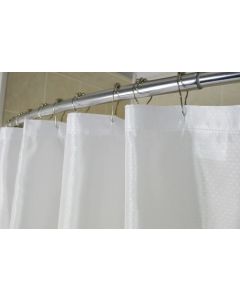 Shower Liner; Dobbie Sparkle White 72" x 72"; 100% Polyester