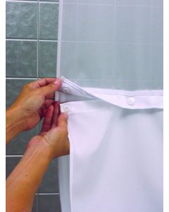 Hookless Snap In LINER ONLY WHITE 70 x 54; Plain Weave (for DBL H, Coral, Brooks curtains)