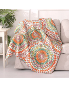 Quilted Throw: Mirage ,Cotton, 50"x60" Reversible