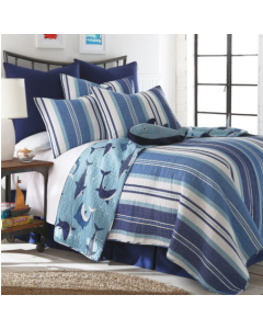 Quilt Set: Sammy Shark -FULL/QUEEN w/2 Standard Shams