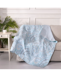 Quilted Throw: Spruce Spa, Cotton, 50"x60" Reversible