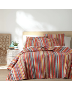Quilt Set: Uluru Stripe -TWIN, w/1 Standard Sham